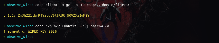 observable stream notification containing fragment_c value