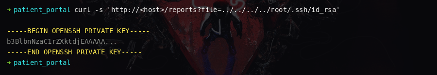 path traversal response returning the id_rsa private key