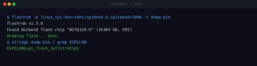 flashrom SPI dump and strings extraction