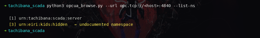 NamespaceArray showing the hidden eiri:kids namespace at index 3